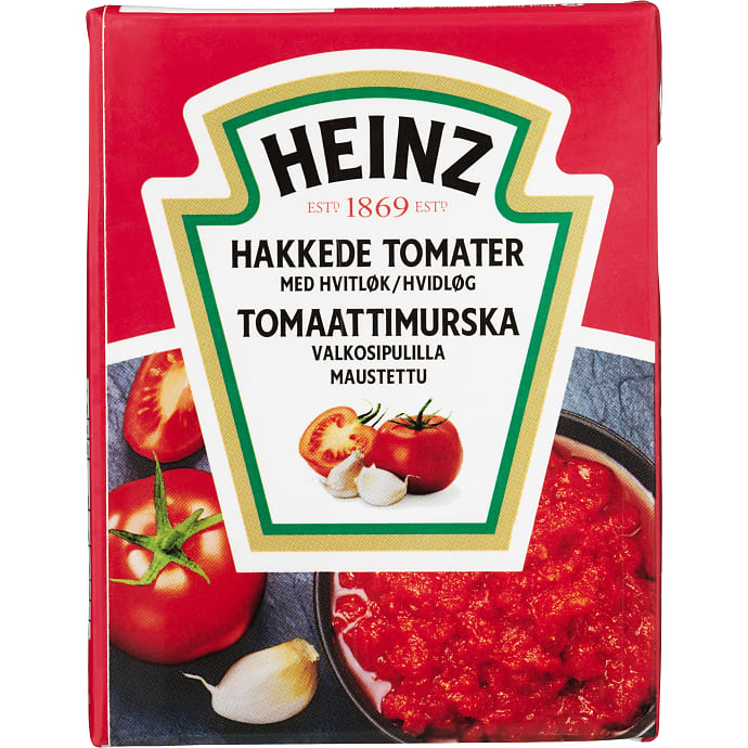 Hakkede tomater m. hvidløg