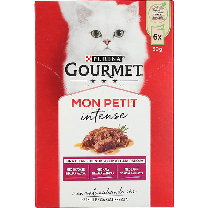 Gourmet Vådfoder i sovs med okse, kalv og lam