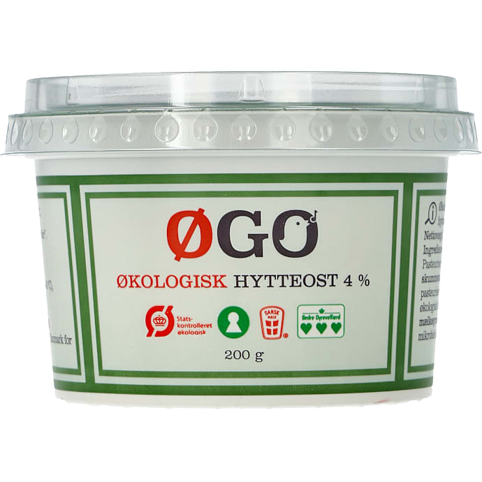 ØGO Hytteost 4% fedt øko 200 g