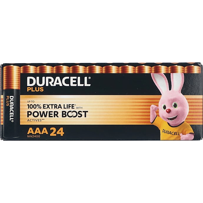 Duracell Plus Boost AAA-batterier 24-pak