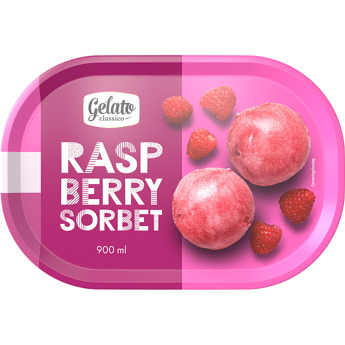 Gelato classico Sorbetis m. hindbær 900 ml