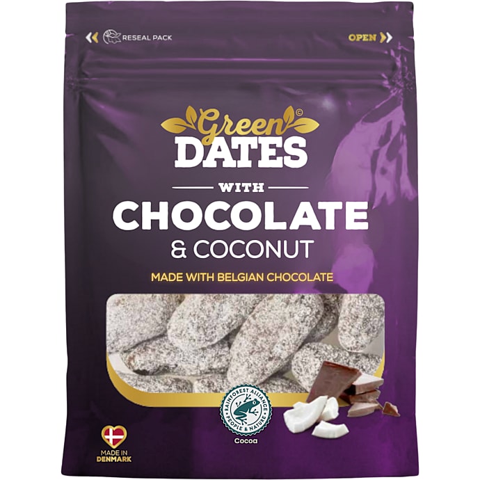 Dadler m. chokolade og kokos