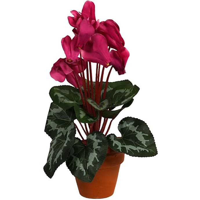 Kunstige blomster - Cyclamen hot pink