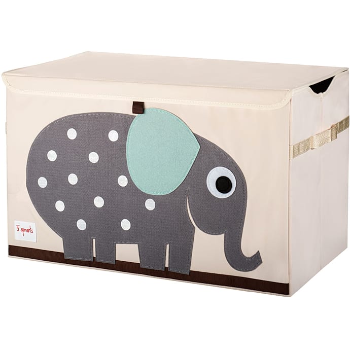 3 Sprouts Opbevaringskasse med låg - Elefant