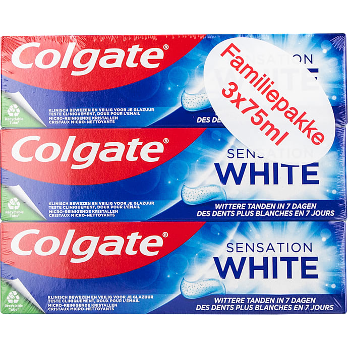Tandpasta m. whitening effekt