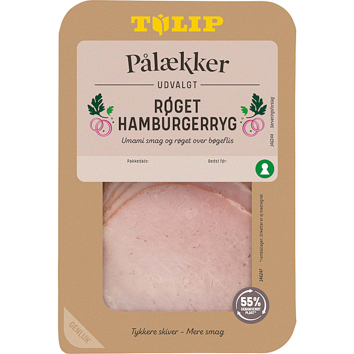 Røget hamburgerryg i skiver