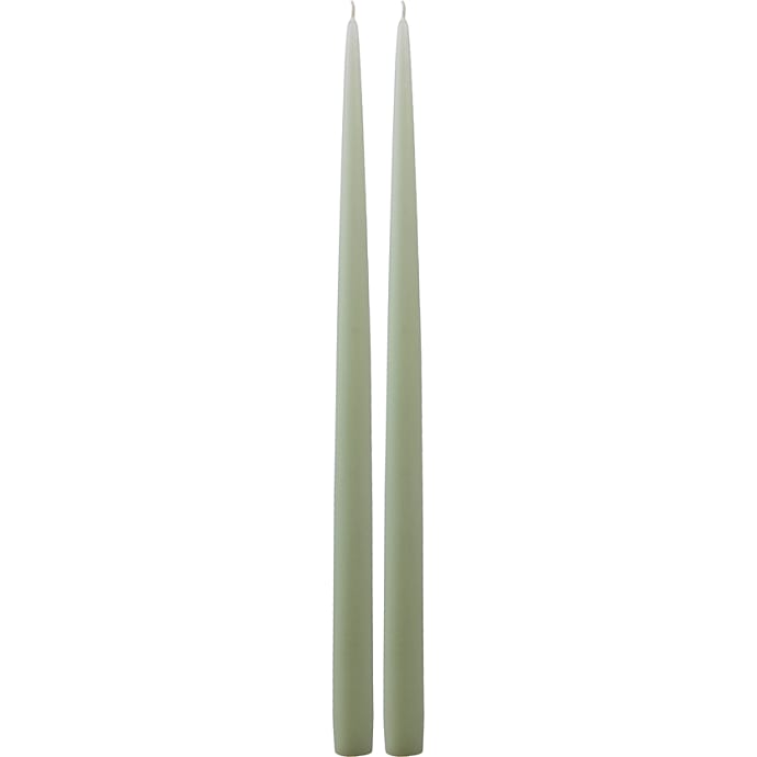 Windsor hånddyppede stagelys 39 cm 2-pak - støvgrøn