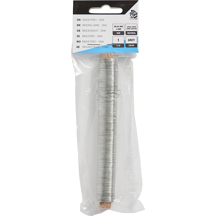 HomeFixer Vindseltråd 0,55 mm 40 meter sølvfarvet