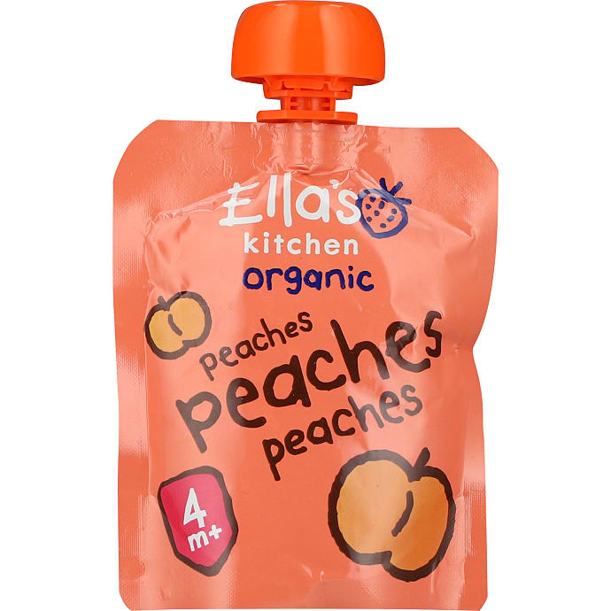 Frugtmos m. fersken fra 4 mdr. øko