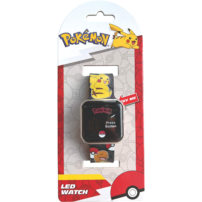 Pokémon børne LED armbåndsur str. onesize - sort