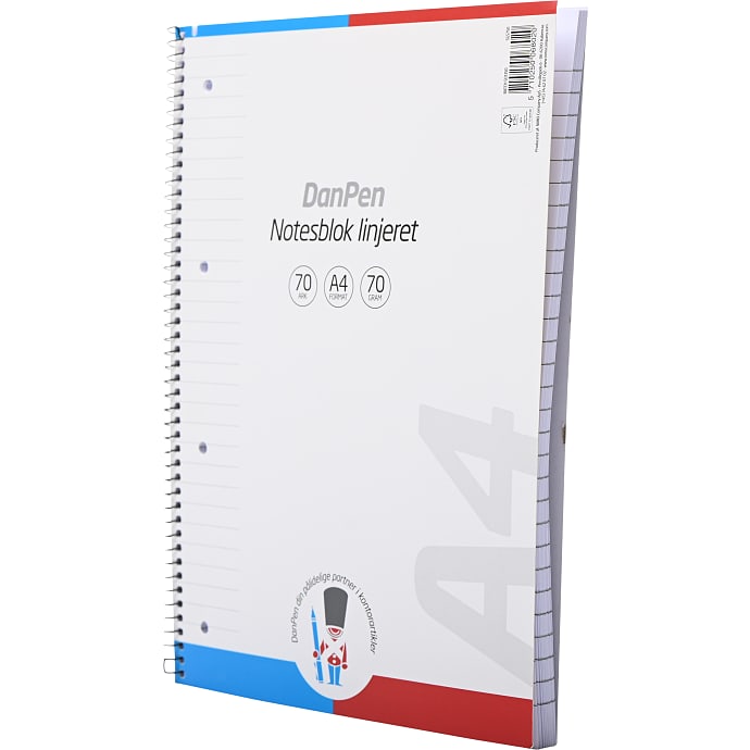 Danpen Notesbog A4 Linjeret