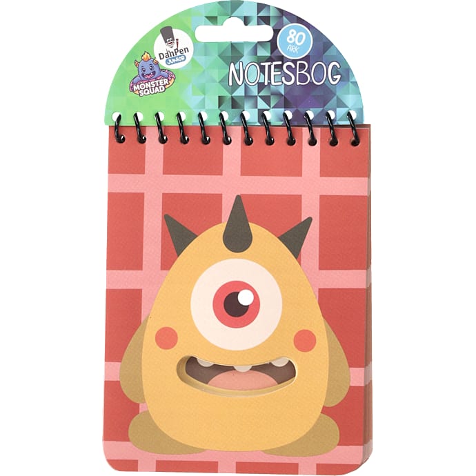 DanPen Junior Notesbog Monster Rød