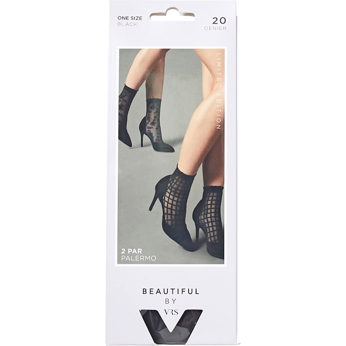 Beautiful By VRS Ankelstrømper Palermo onesize sort