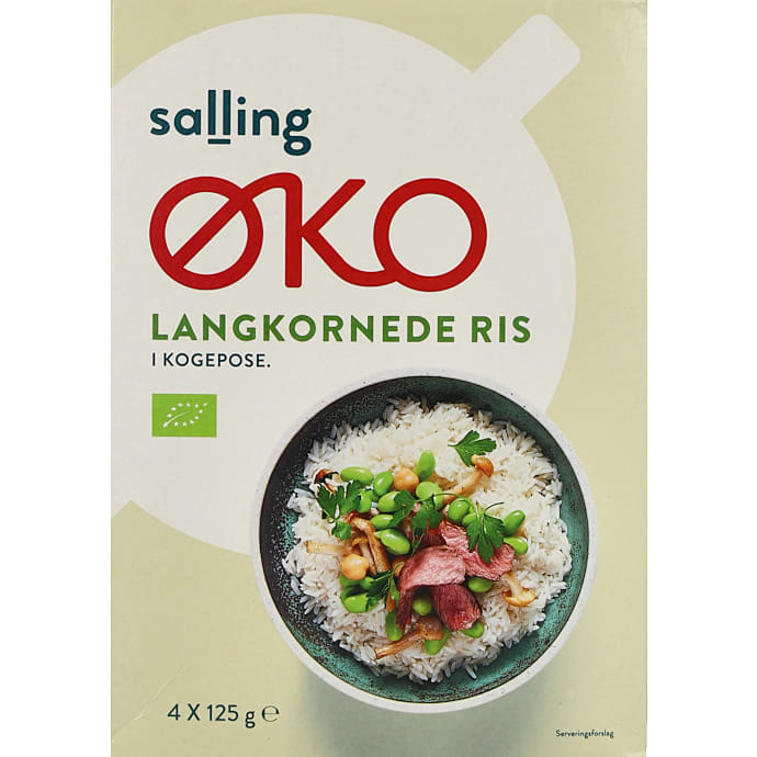 Langkornede ris i kogepose øko