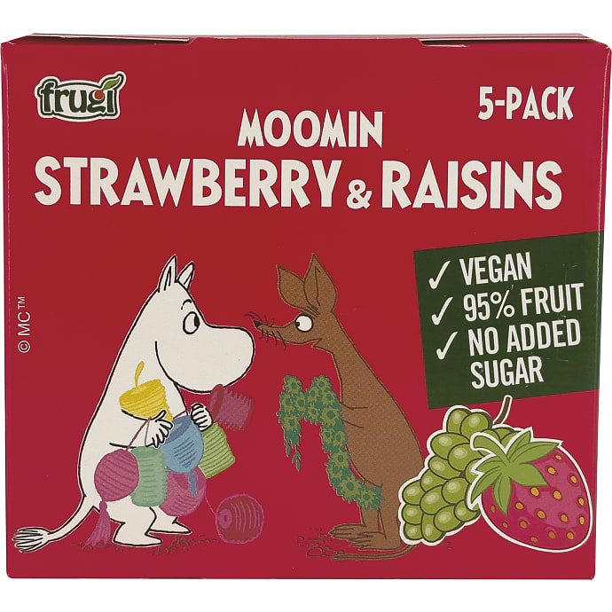 Frugtsnacks m. rosiner og jordbær