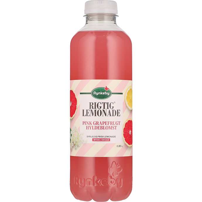Rynkeby Lemonade pink grapefrugt og hyldeblomst 850 ml
