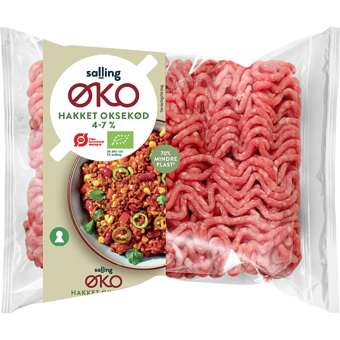 Hakket oksekød 4-7% fedt