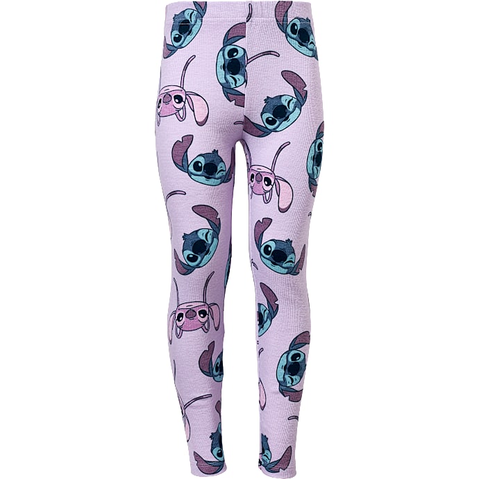 Stitch leggings str. 116 - lilla