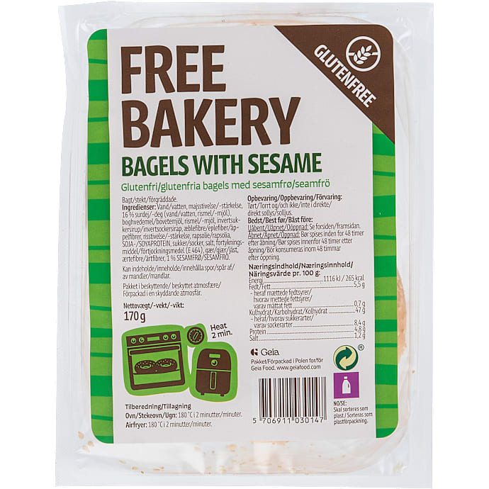Bagels med Sesam Glutenfri