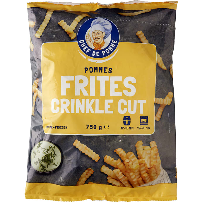Chef de pomme Bølgeskårne pommes frites 750 g