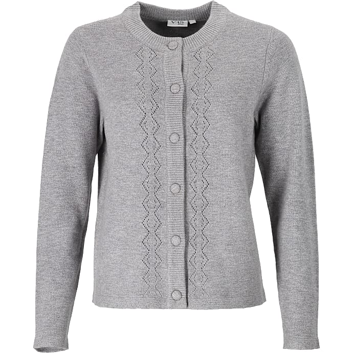 VRS dame pointelle cardigan str. XL - grå