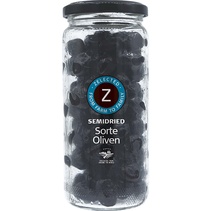 Zelected Sorte oliven semitørret med sten