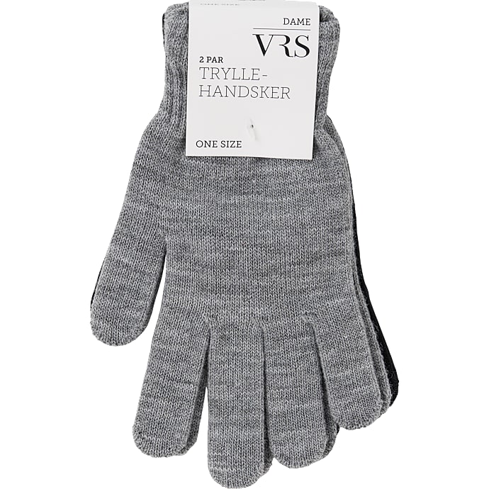 VRS Woman Tryllehandsker 2-pak One Size Grå/Sort