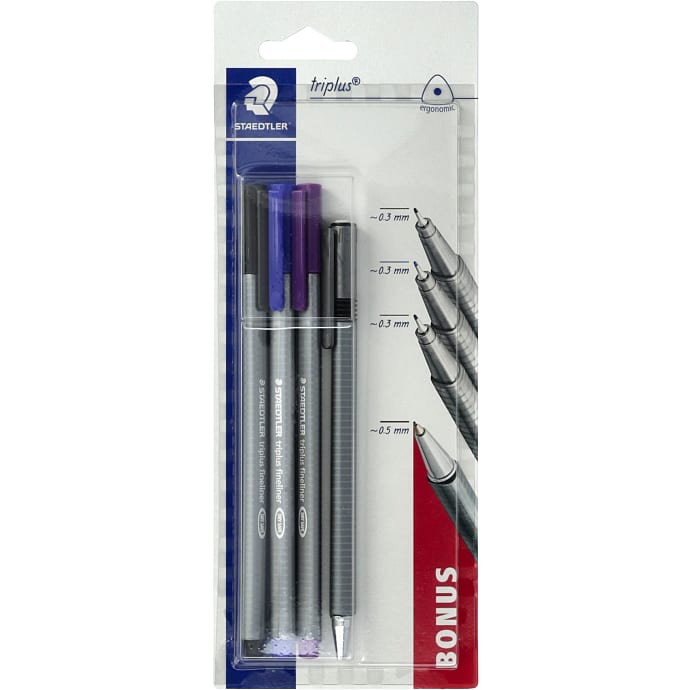 Staedtler Triplus fineliner 4-pak