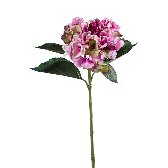 Kunstig hortensia stilk lyselilla/grøn