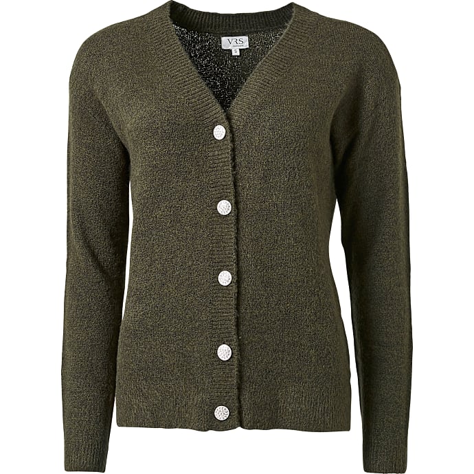 VRS dame cardigan str. 2XL - army 1 stk.