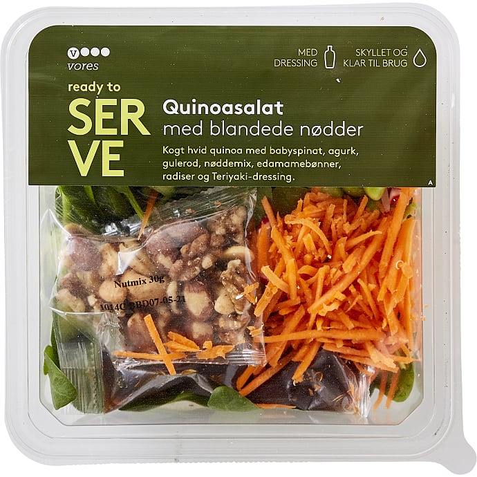 Vores Quinoasalat m. Nødder & Teriyaki