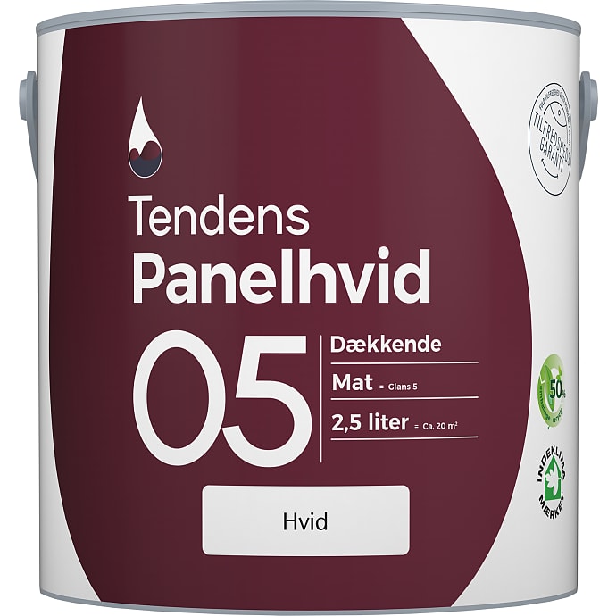 Tendens Dækkende Panelhvid
