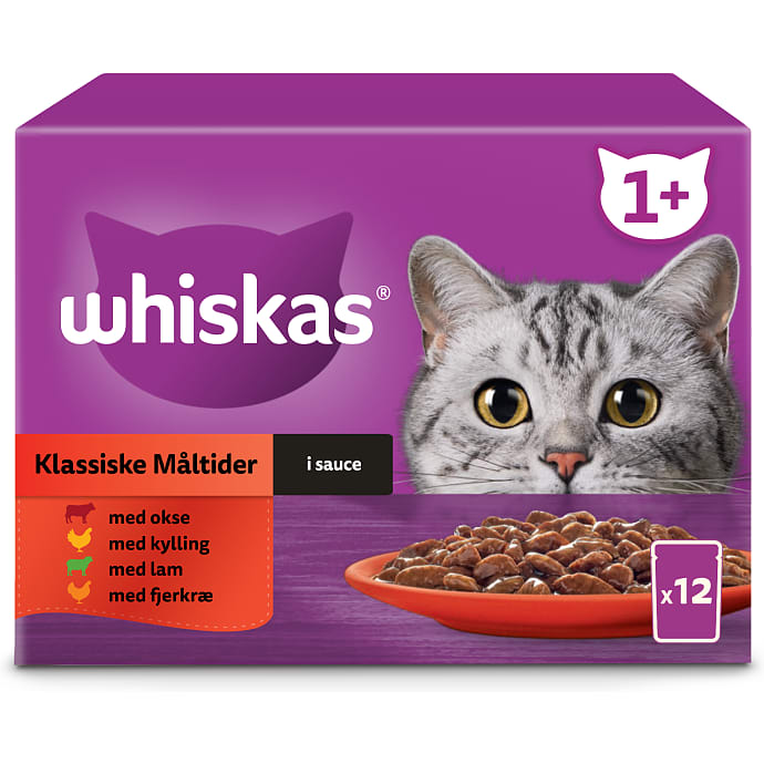 Whiskas Vådfoder i Sovs Klassisk Menu 1020 g