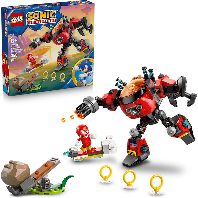 LEGO Sonic Knuckles mod Dr. Eggmans Egg Crusher-mech 77005