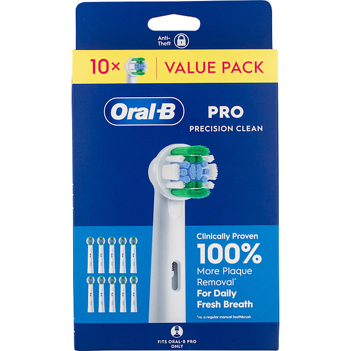 Oral-B Precision Clean tandbørstehoveder 10-pak - hvid – produktbillede