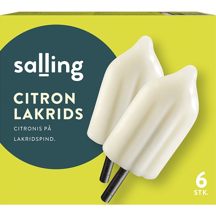 Limonadeis m. citron og lakrids