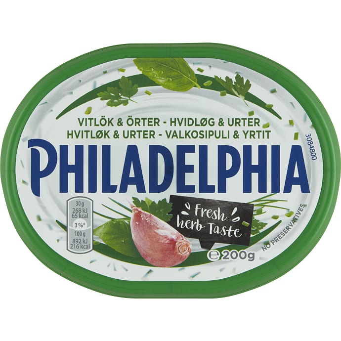 Smøreost m. hvidløg og urter 20% fedt