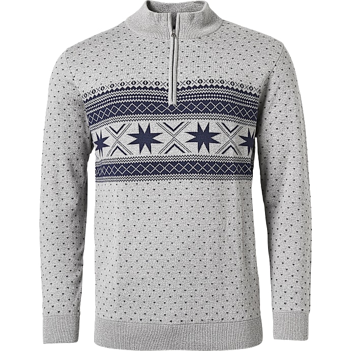 VRS herre half-zip strik str. XL - grå 1 stk.