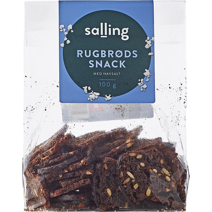 Rugbrødssnacks m. havsalt