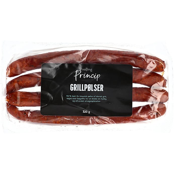 Grillpølser 94% kød – produktbillede