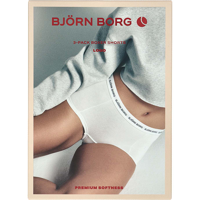 BJØRN BORG dame 3-pak shorts str.M - sort – produktbillede