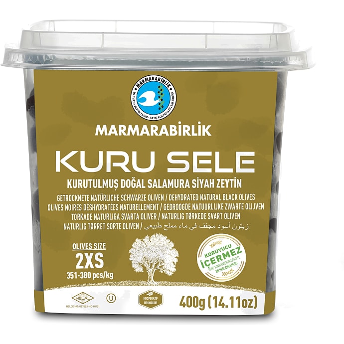 Marmarabirlik Tørrede Sorte Oliven i Lage