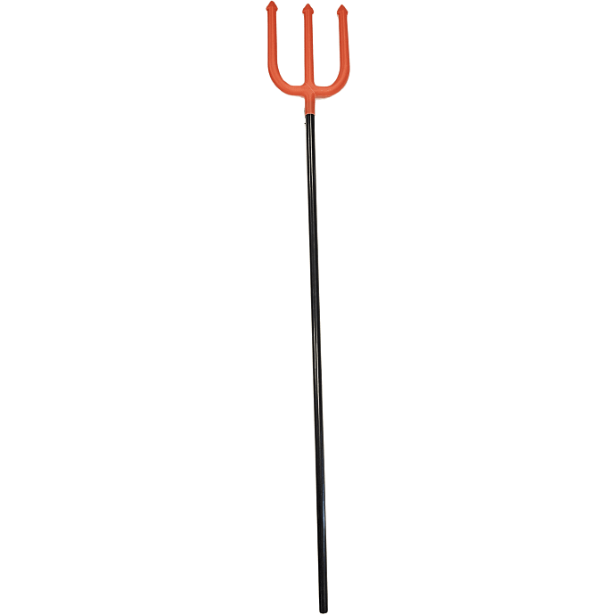 Halloween trefork H: 90 cm - rød og sort