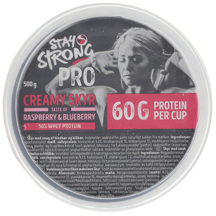 Skyr m. hindbær og blåbær 0,2% fedt laktosefri