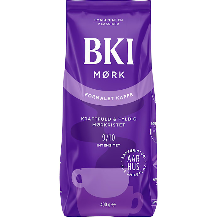 Mørk formalet kaffe