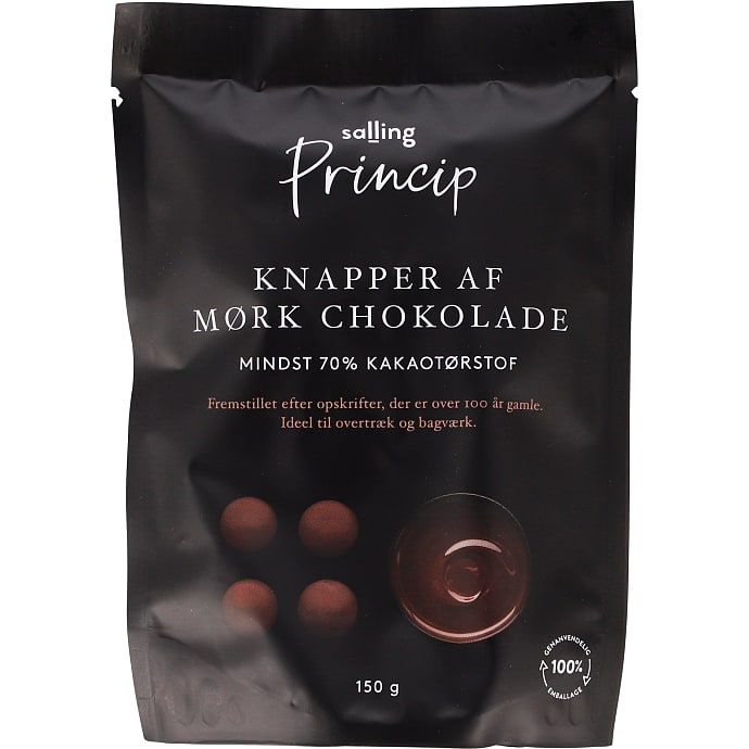 Mørke chokoladeknapper