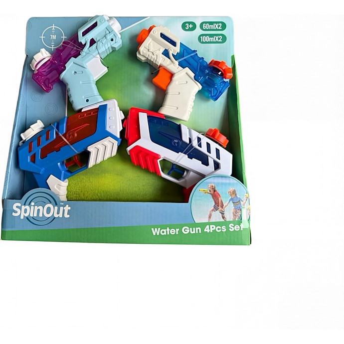SpinOut Vandpistolsæt 4-pak