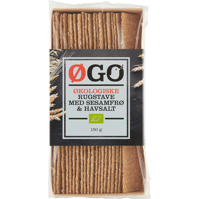 ØGO Rugsnacks m. sesam og havsalt øko 150 g