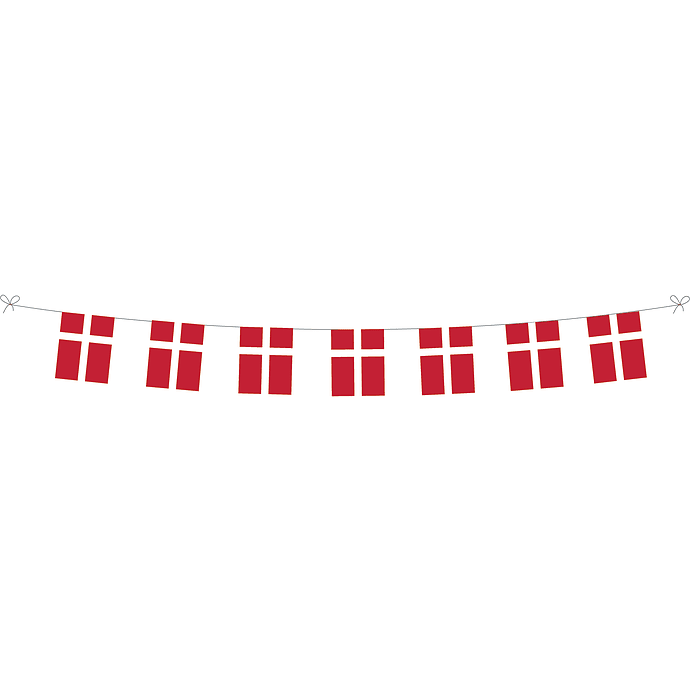 Salling flagguirlande Dannebrog 5 m