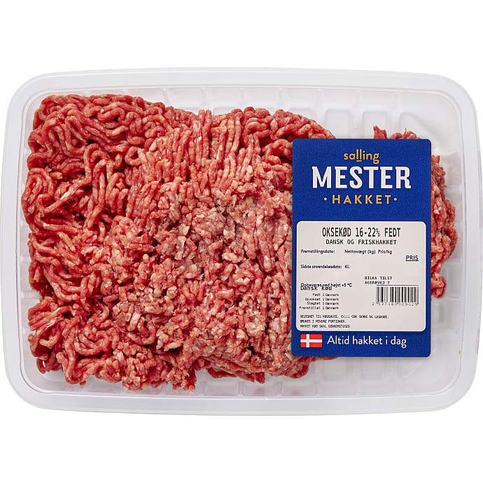 Mesterhakket Hakket oksekød 16-22% fedt